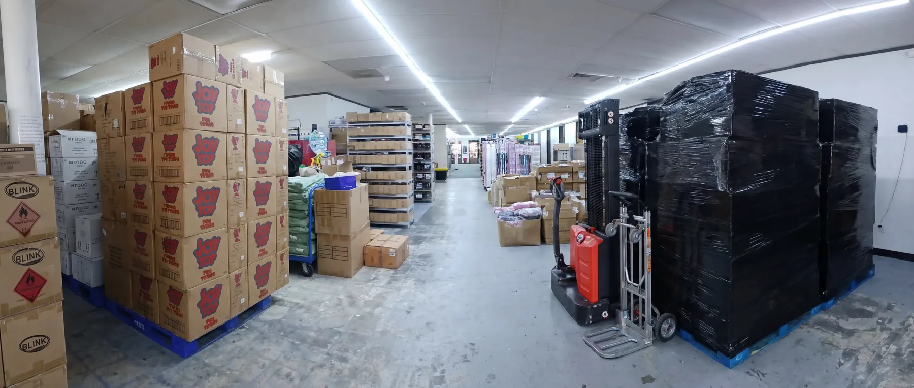 Warner Wireless Gears wholesale warehouse with bulk storage and equipment